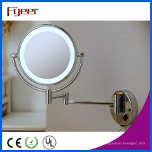 Fyeer Ultra dünner an der Wand befestigter faltbarer LED Badezimmer-Kosmetikspiegel